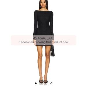 Lovers + Friends Black Long Sleeve Dress